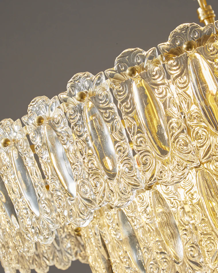 WOMO Textured Glass Tiered Chandelier-WM2177 - Image 14