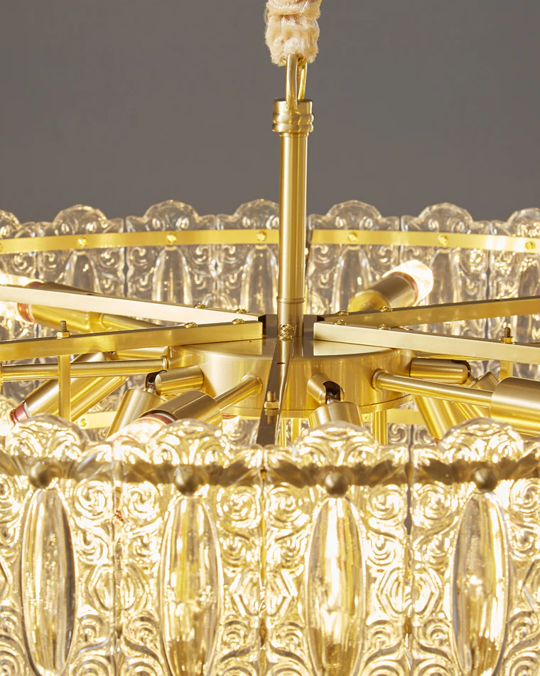 WOMO Textured Glass Tiered Chandelier-WM2177 - Image 18