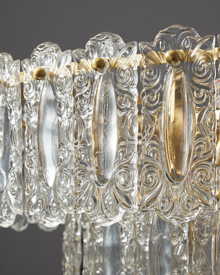 WOMO Textured Glass Tiered Chandelier-WM2177 - Image 25