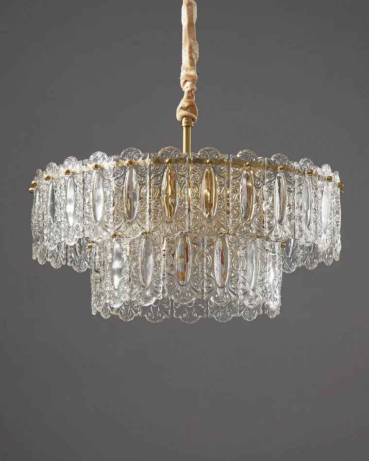 WOMO Textured Glass Tiered Chandelier-WM2177 - Image 28