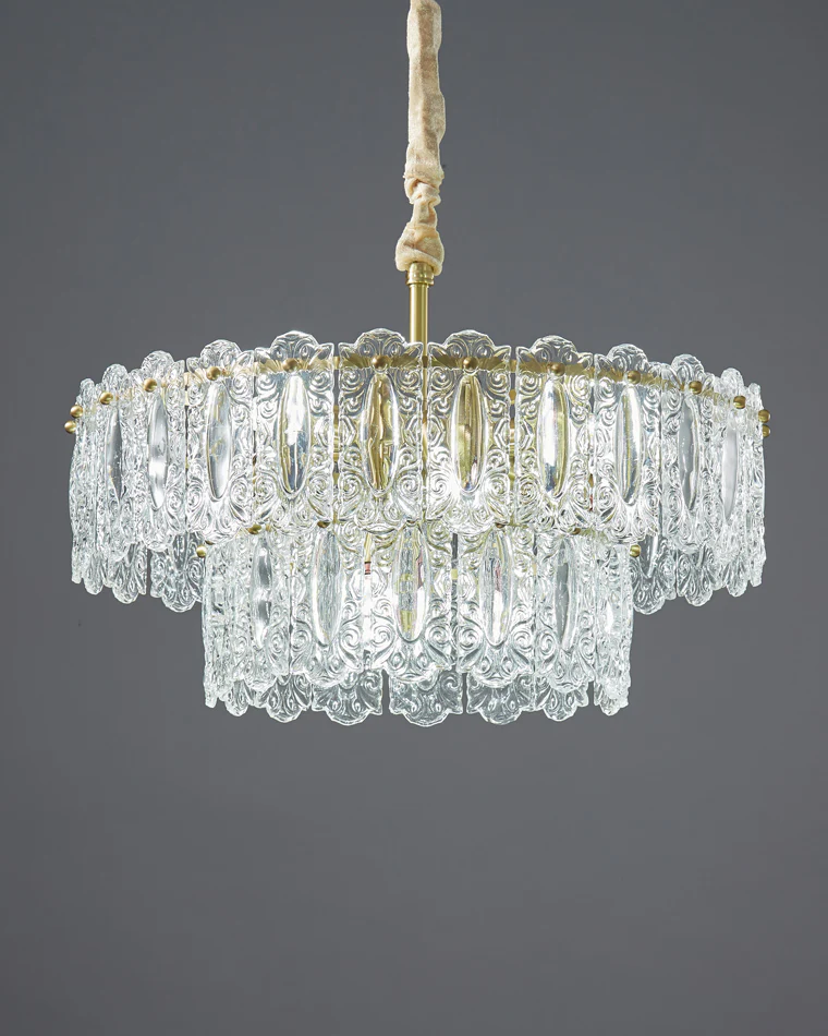 WOMO Textured Glass Tiered Chandelier-WM2177 - Image 31