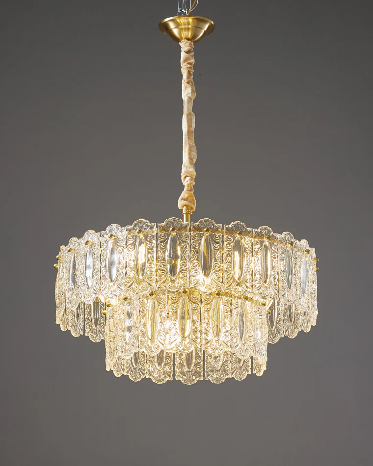 WOMO Textured Glass Tiered Chandelier-WM2177 - Image 34