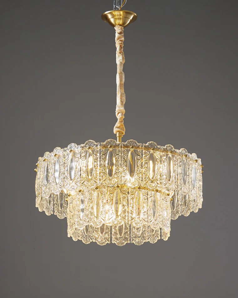 WOMO Textured Glass Tiered Chandelier-WM2177 - Image 35