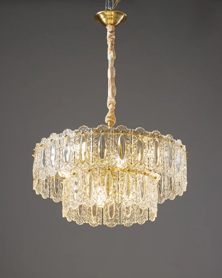 WOMO Textured Glass Tiered Chandelier-WM2177 - Image 36