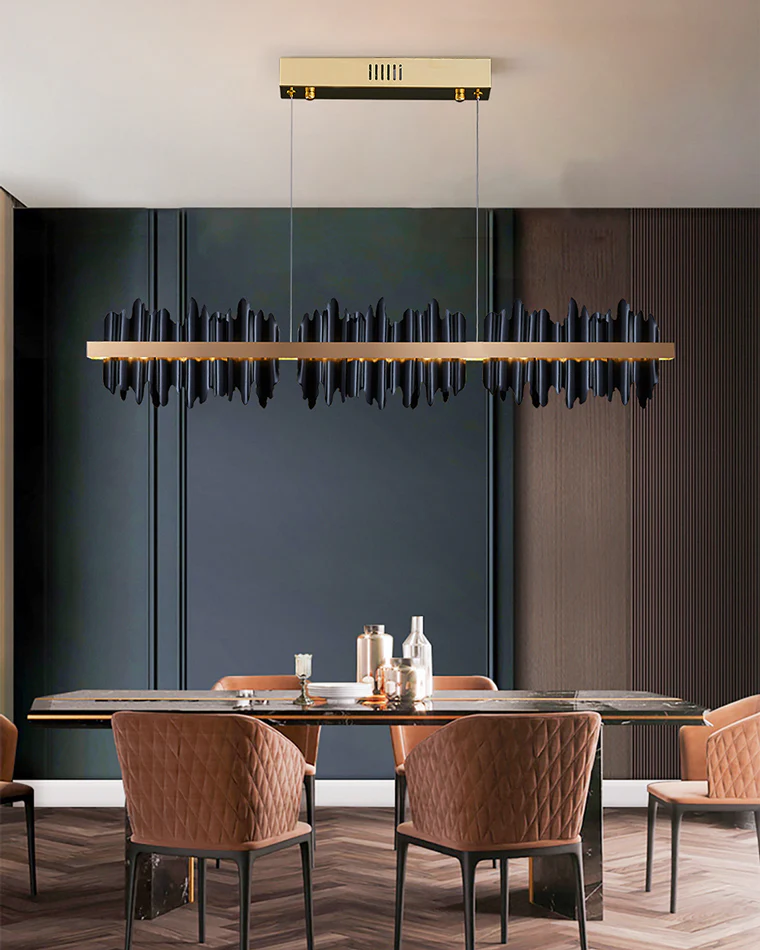 WOMO Iceberg Black Gold Linear Chandelier-WM2184 - Image 11