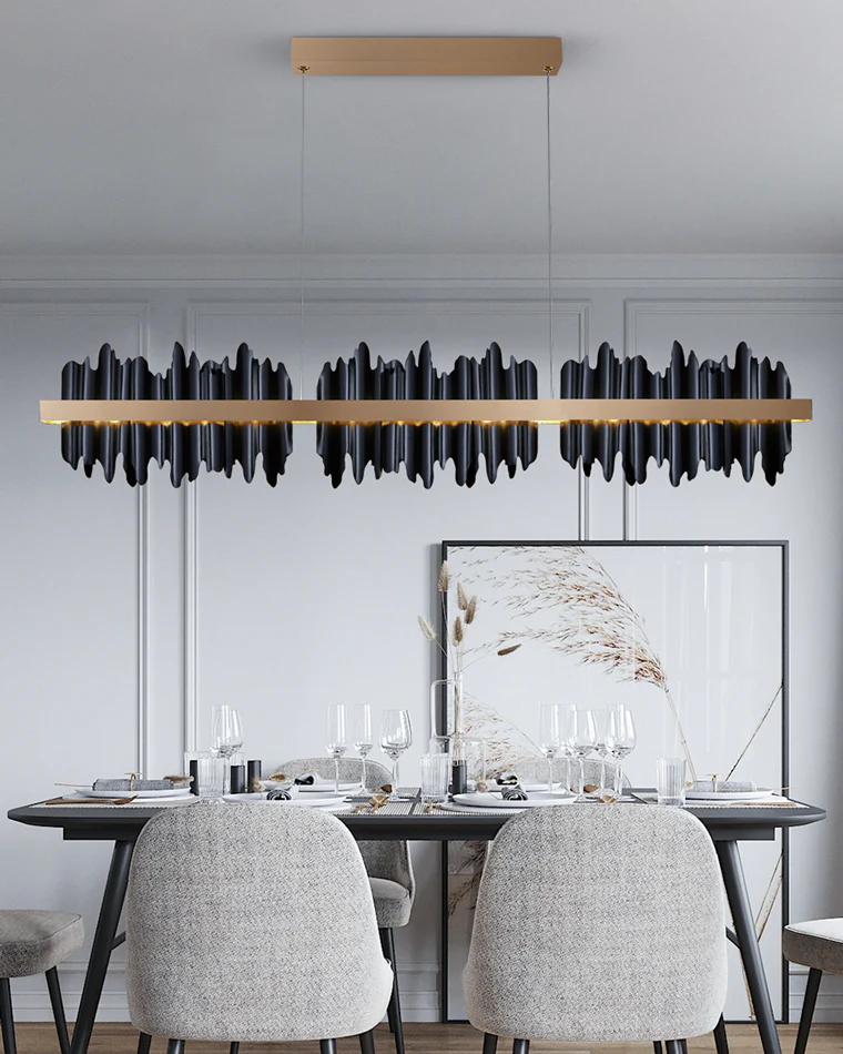WOMO Iceberg Black Gold Linear Chandelier-WM2184 - Image 16