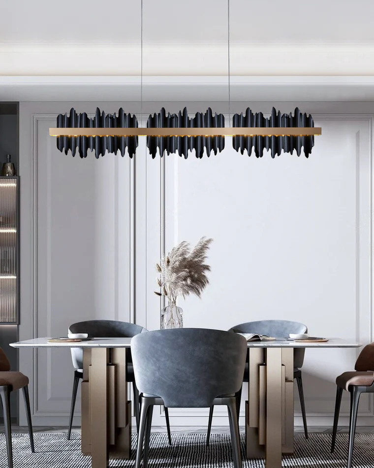 WOMO Iceberg Black Gold Linear Chandelier-WM2184 - Image 17