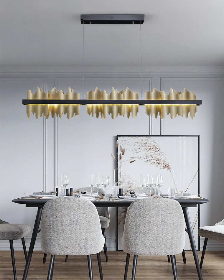 WOMO Iceberg Black Gold Linear Chandelier-WM2184 - Image 18