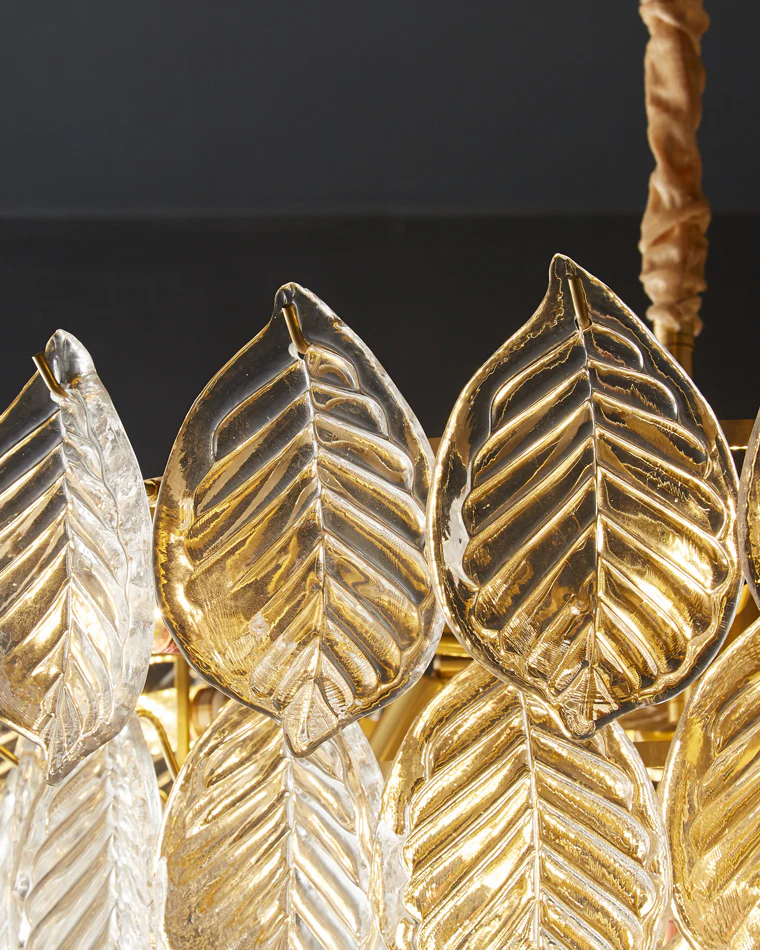 WOMO Tiered Glass Leaf Chandelier-WM2209 - Image 10