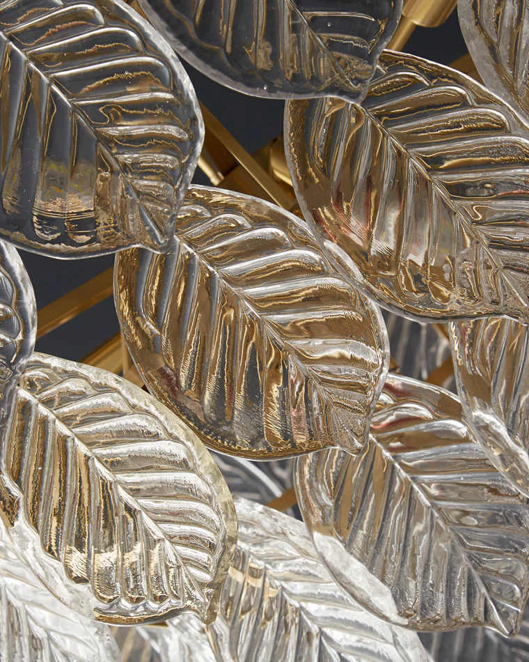 WOMO Tiered Glass Leaf Chandelier-WM2209 - Image 15