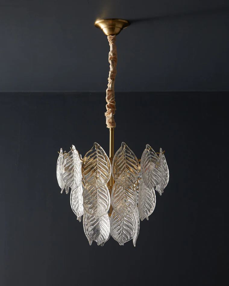 WOMO Tiered Glass Leaf Chandelier-WM2209 - Image 28
