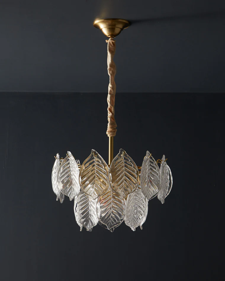WOMO Tiered Glass Leaf Chandelier-WM2209 - Image 31