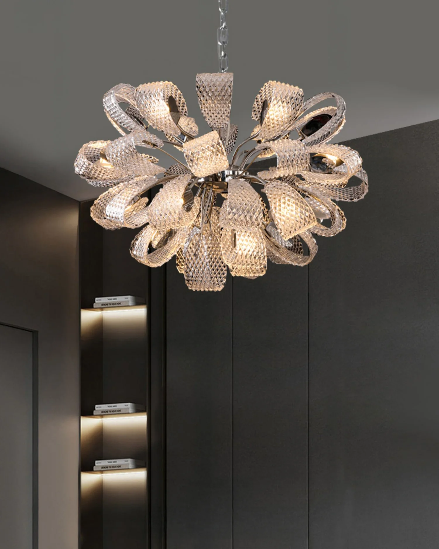WOMO Luxury Glass Flower Chandelier-WM2995 - Image 2