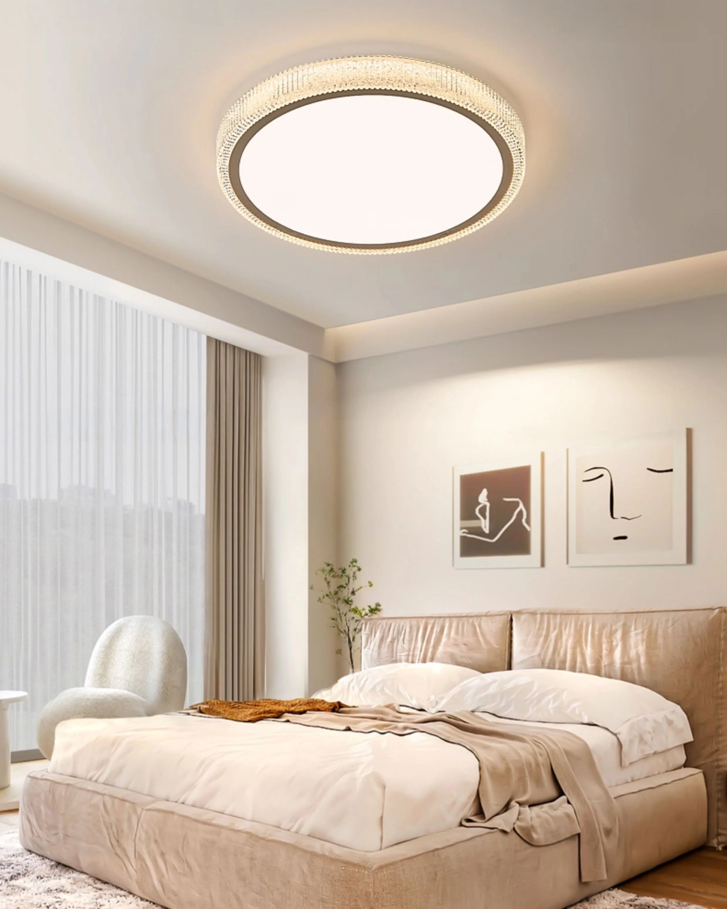 WOMO Luxury Round Flush Mount Ceiling Light-WM1236 - Image 3