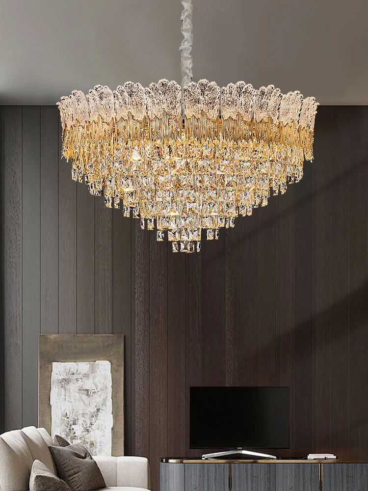WOMO Luxury Round/Oval Crystal Chandelier-WM3031 - Image 2