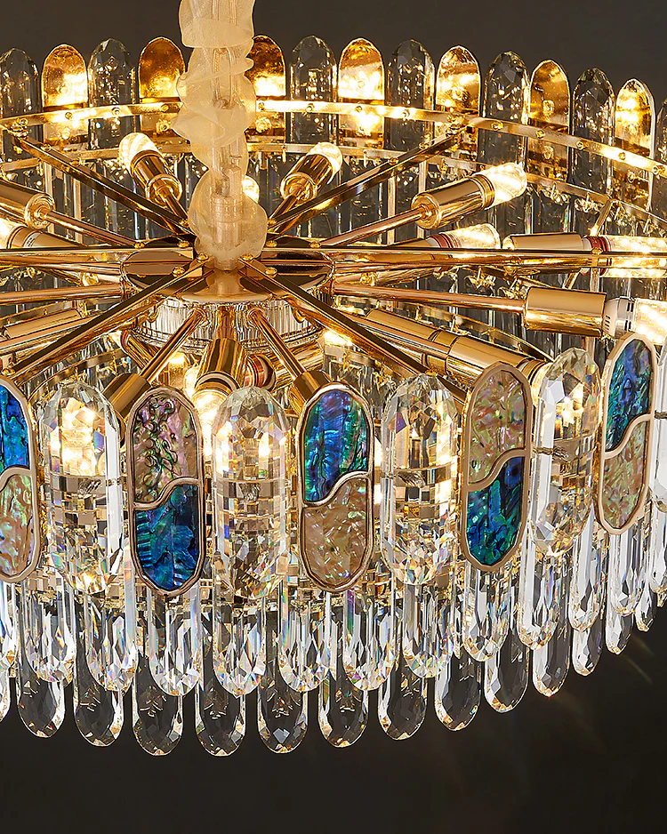 WOMO Luxury Shell Crystal Chandelier-WM3027 - Image 8