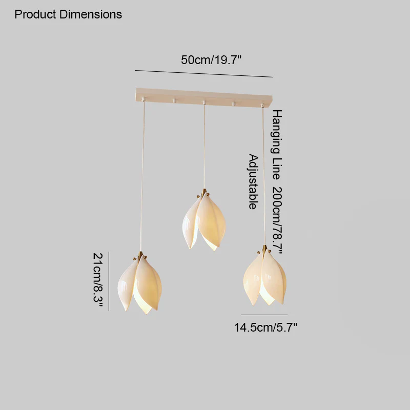 WOMO Magnolia Staggered Pendant Light-WM2106b - Image 6