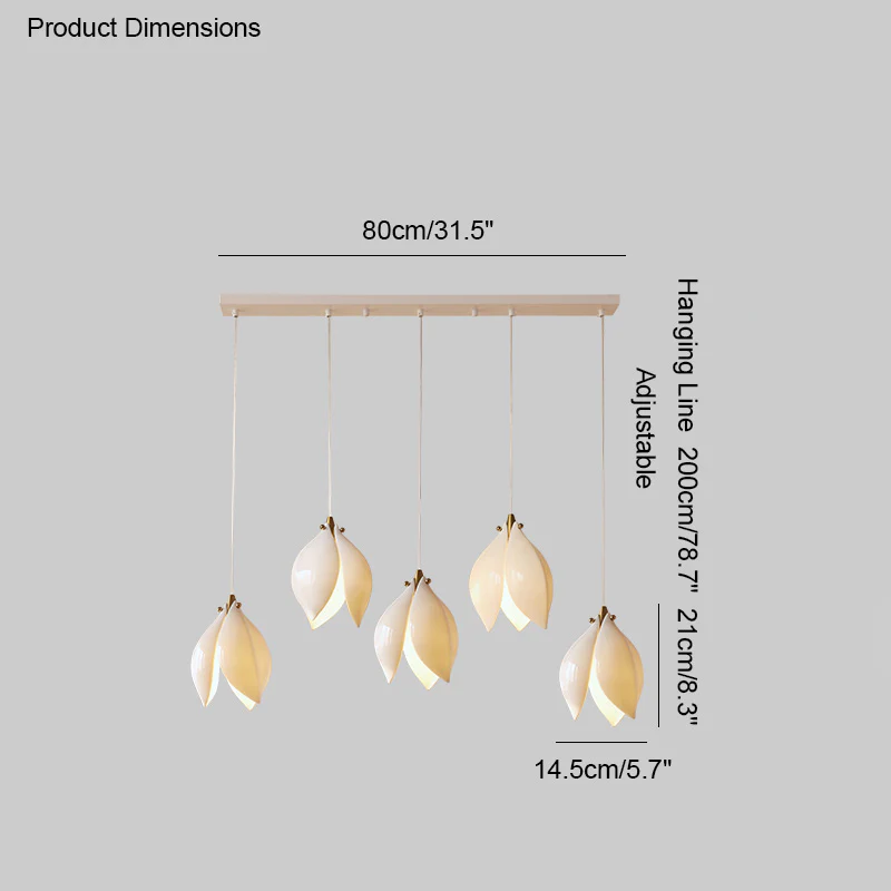 WOMO Magnolia Staggered Pendant Light-WM2106b - Image 8