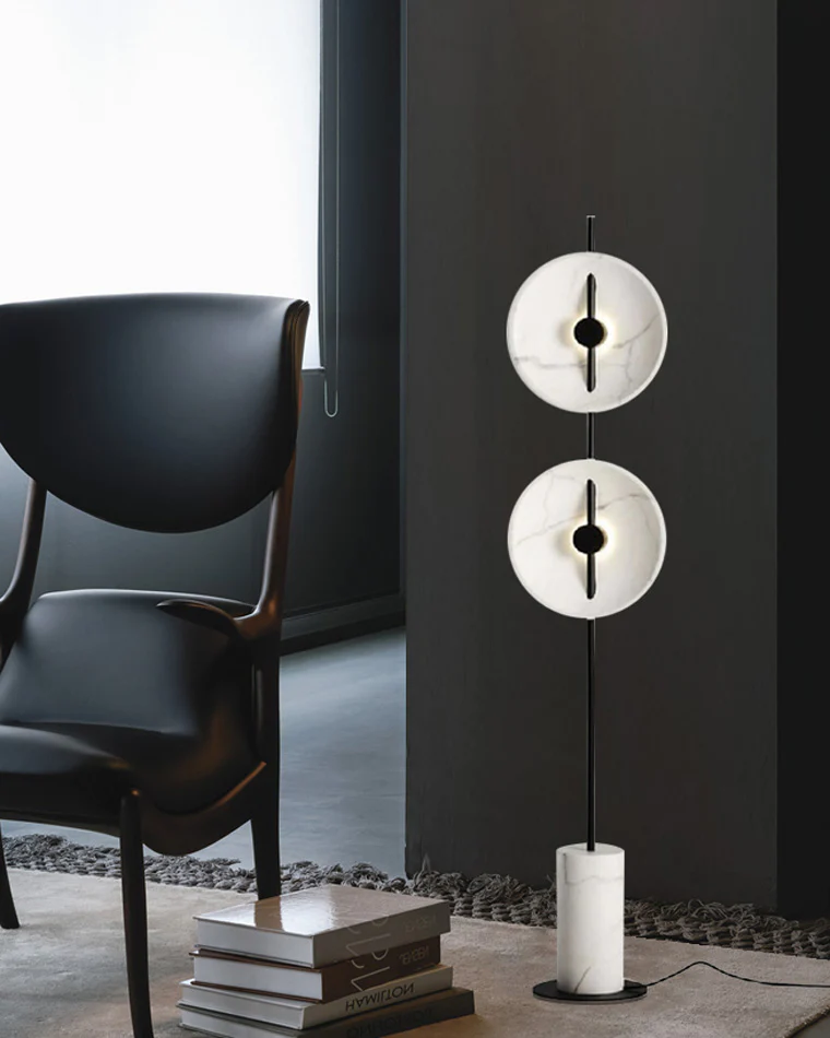 WOMO 2-bulb Marble Floor Lamp-WM7032 - Image 20