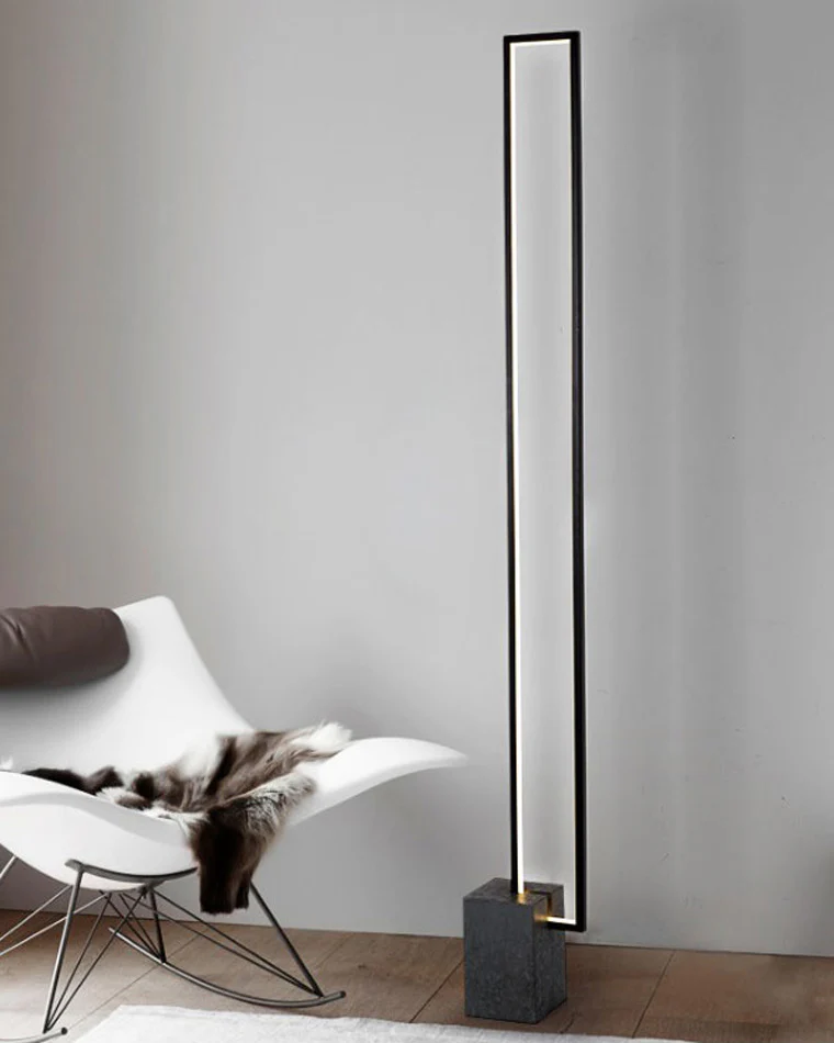 WOMO Rectangular LED Marble Floor Lamp-WM7039 - Image 2