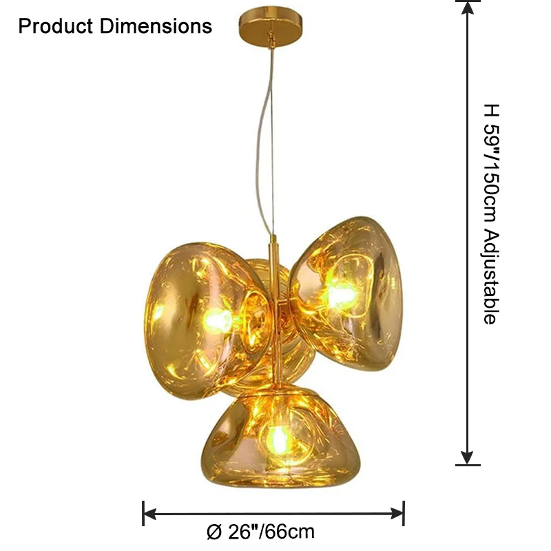 WOMO Melt Hanging Lava Chandelier-WM2686 - Image 7