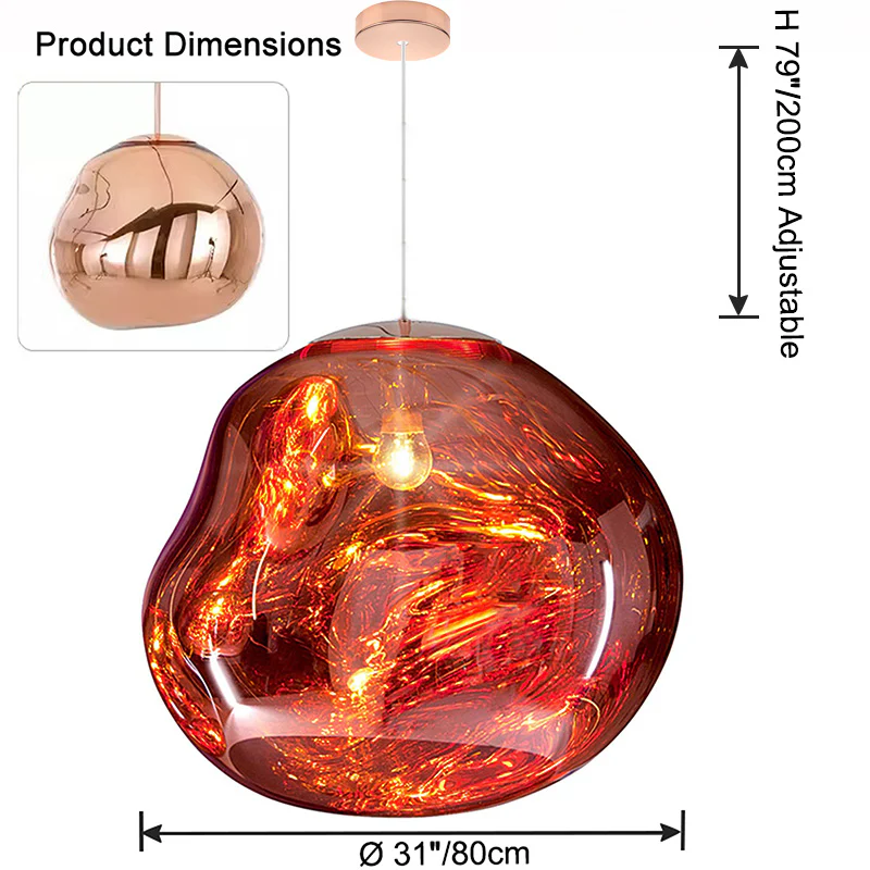 WOMO Melt Hanging Lava Large Pendant Light-WM2690 - Image 33
