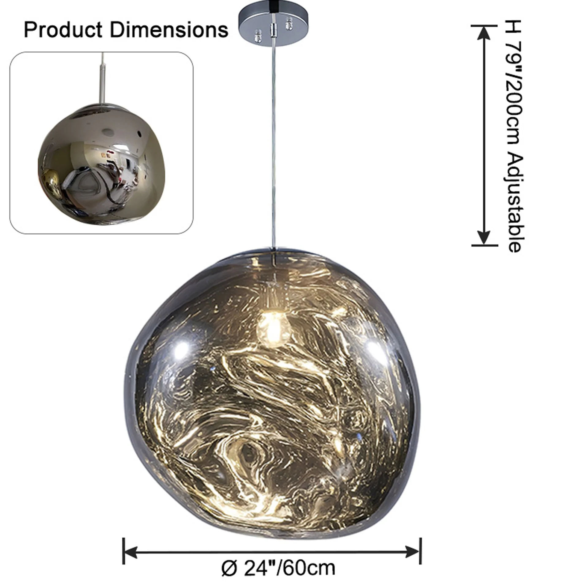 WOMO Melt Hanging Lava Large Pendant Light-WM2690 - Image 35
