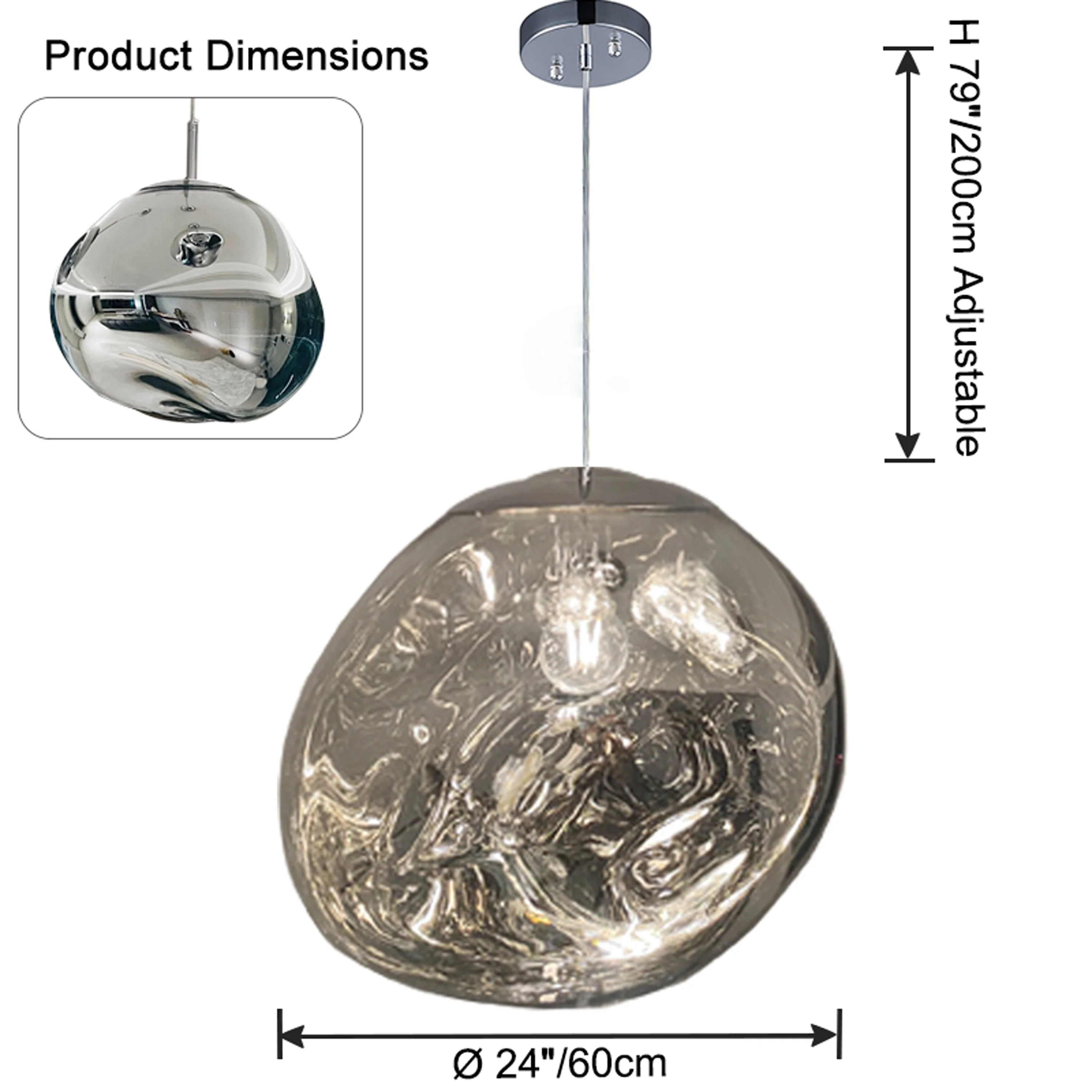WOMO Melt Hanging Lava Large Pendant Light-WM2690 - Image 39