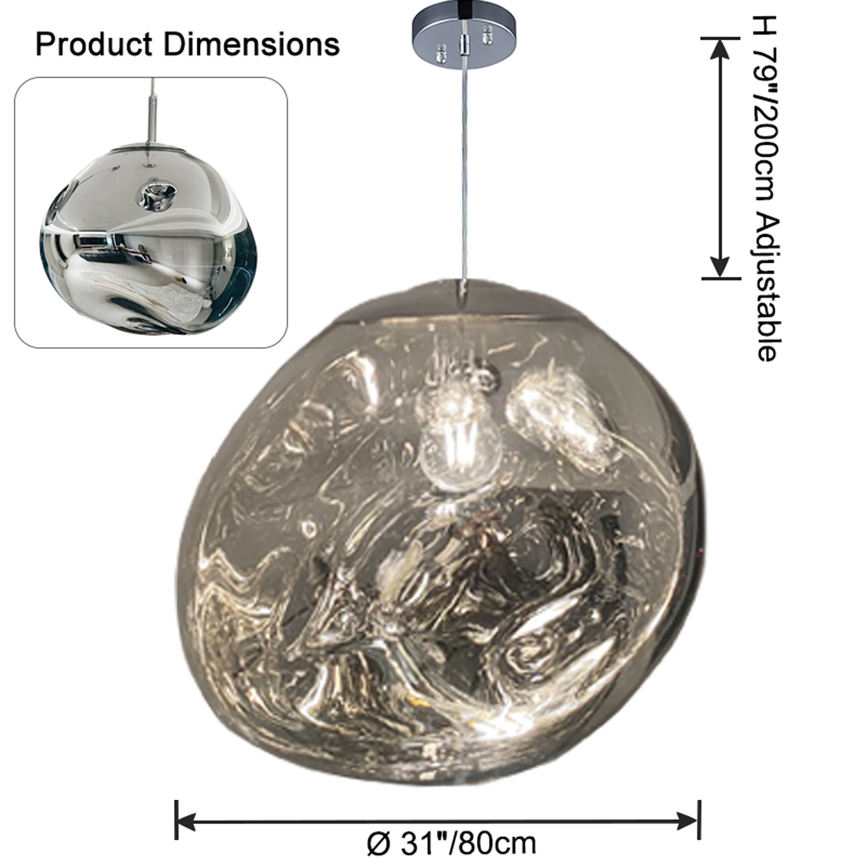 WOMO Melt Hanging Lava Large Pendant Light-WM2690 - Image 41