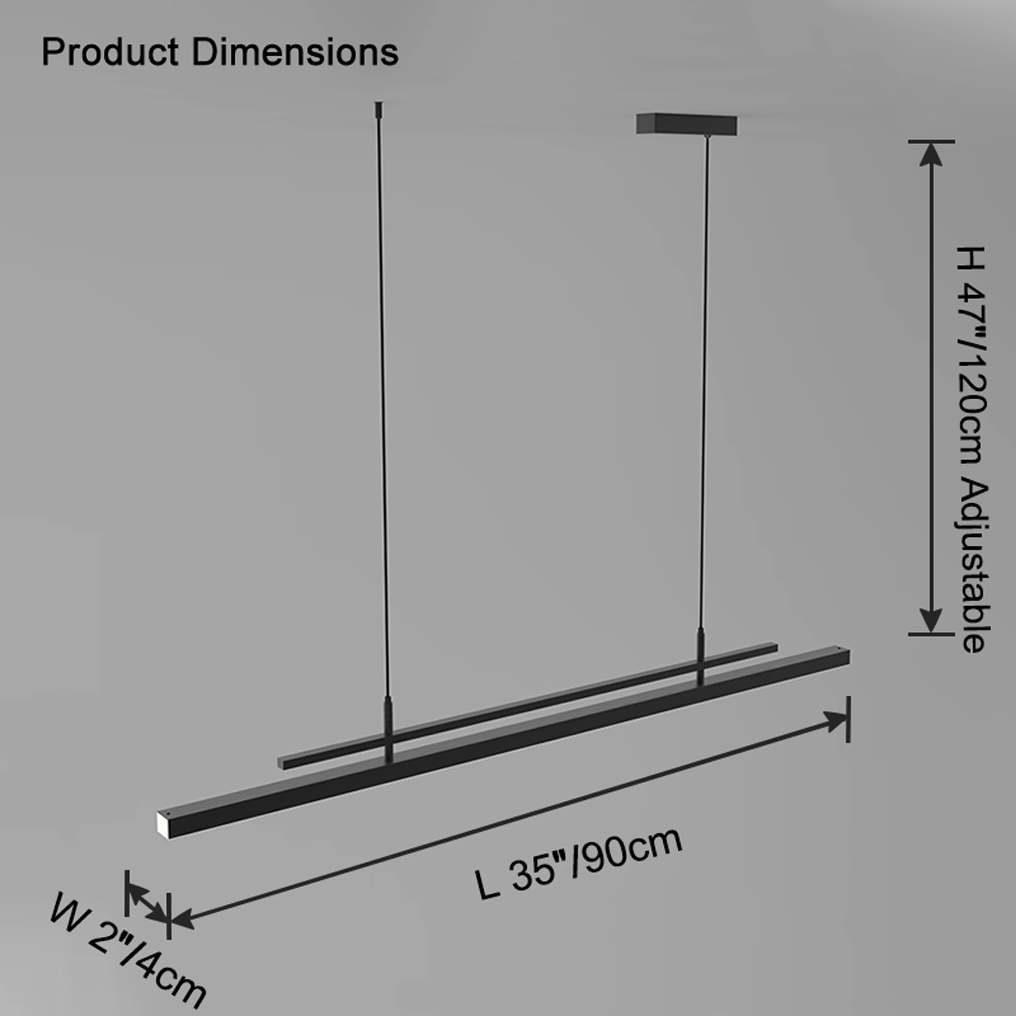 WOMO Linear Metal Chandelier -WM2780 - Image 17