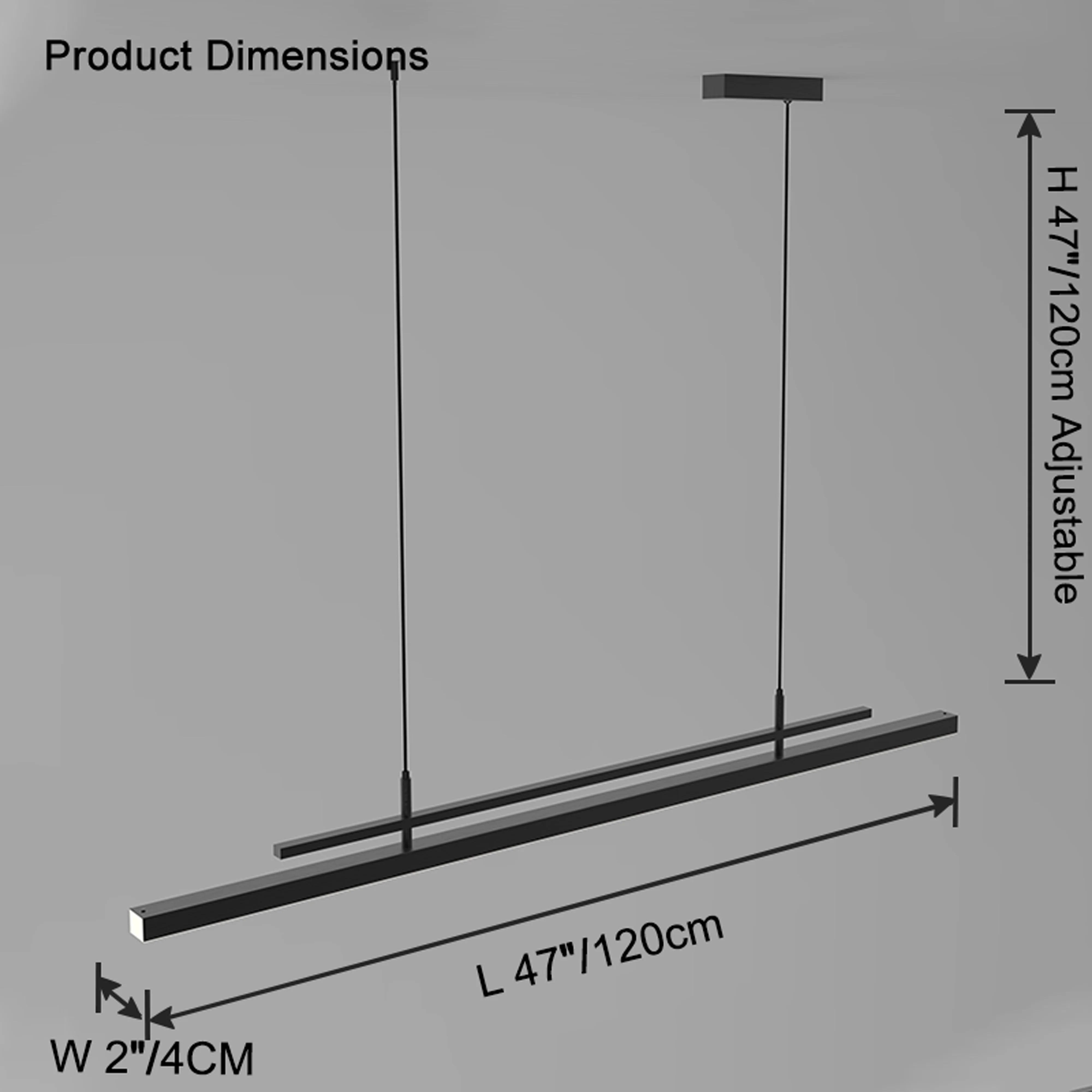 WOMO Linear Metal Chandelier -WM2780 - Image 19