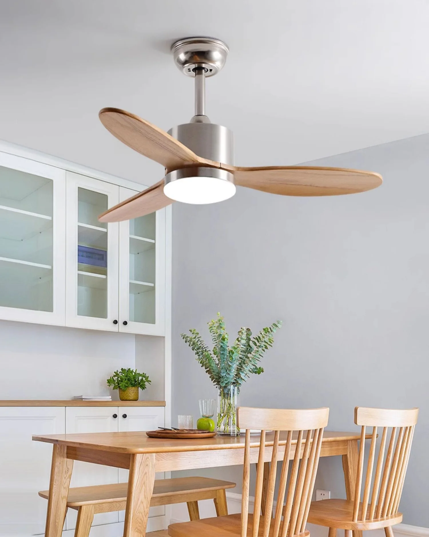 WOMO Mid Century Modern Ceiling Fan Lamp-WM5204 - Image 13
