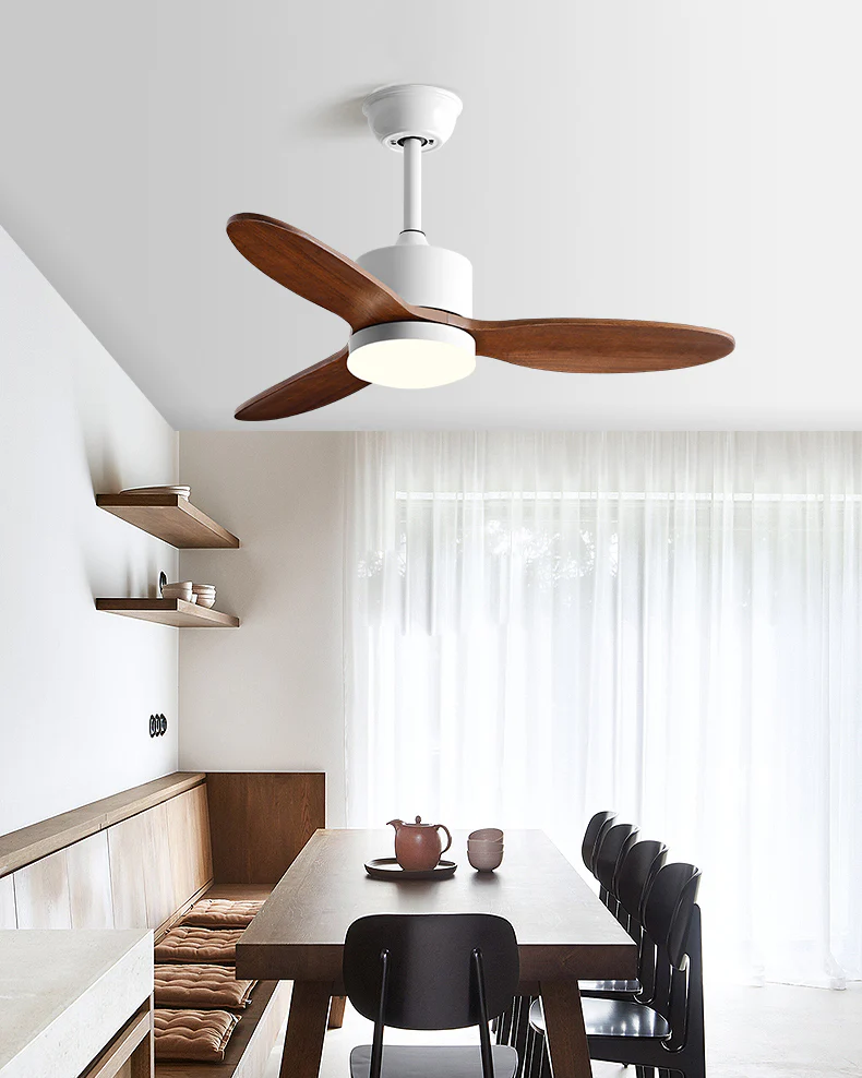WOMO Mid Century Modern Ceiling Fan Lamp-WM5204 - Image 14