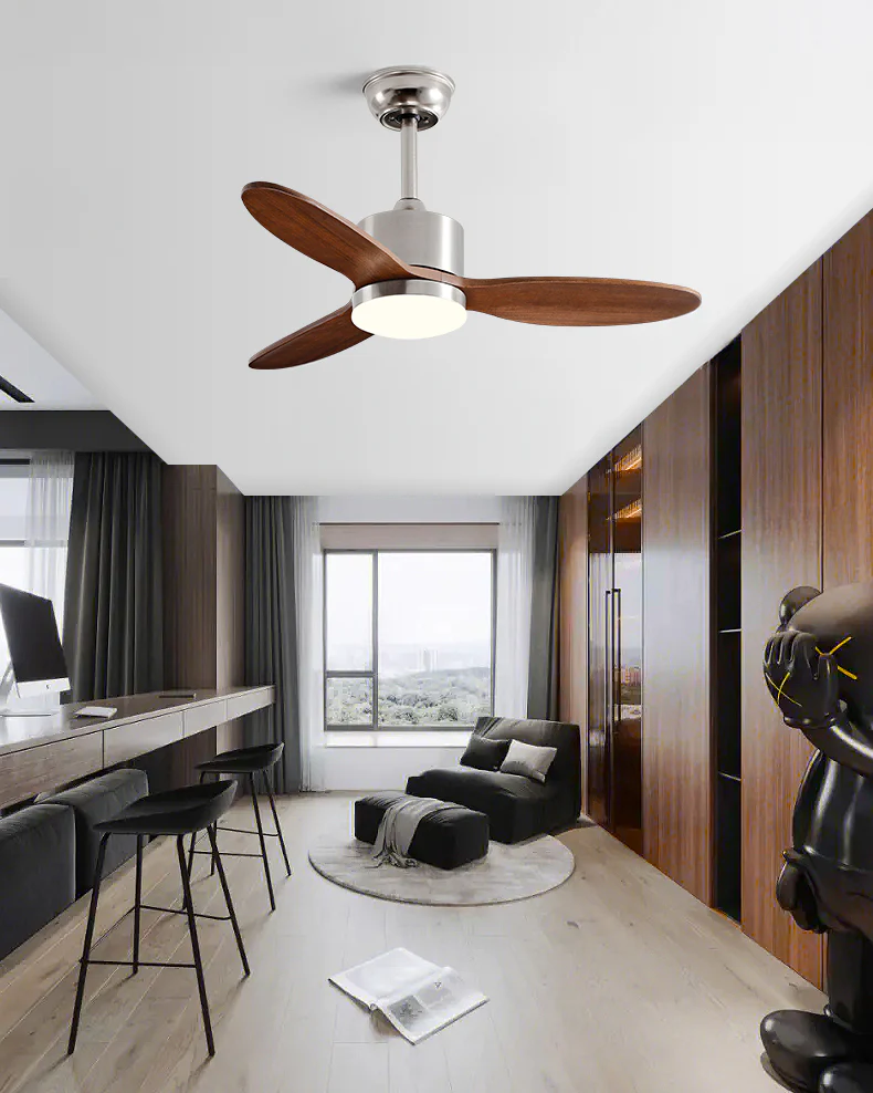 WOMO Mid Century Modern Ceiling Fan Lamp-WM5204 - Image 2