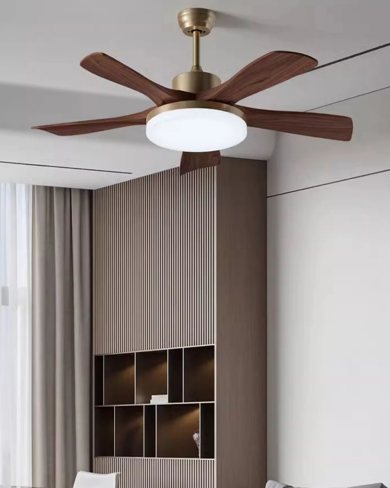 WOMO Mid Century Modern Ceiling Fan Lamp - WM5228a - Image 2