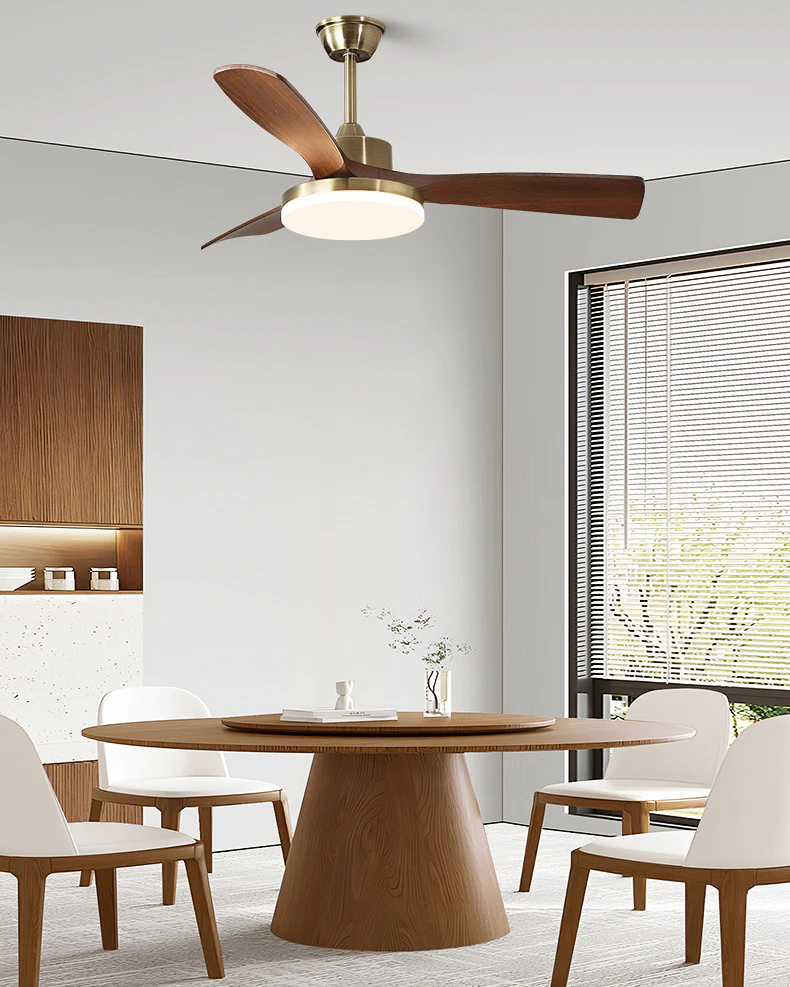 WOMO Mid Century Modern Ceiling Fan Lamp - WM5228a - Image 4