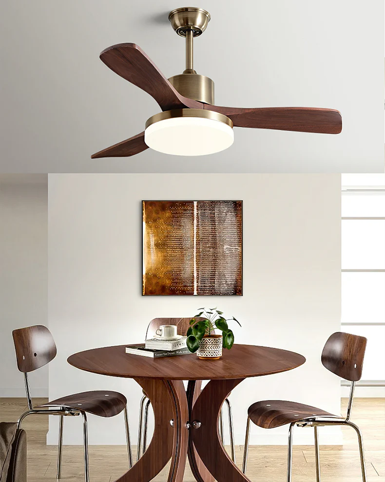WOMO Mid Century Modern Ceiling Fan Lamp - WM5228a - Image 9