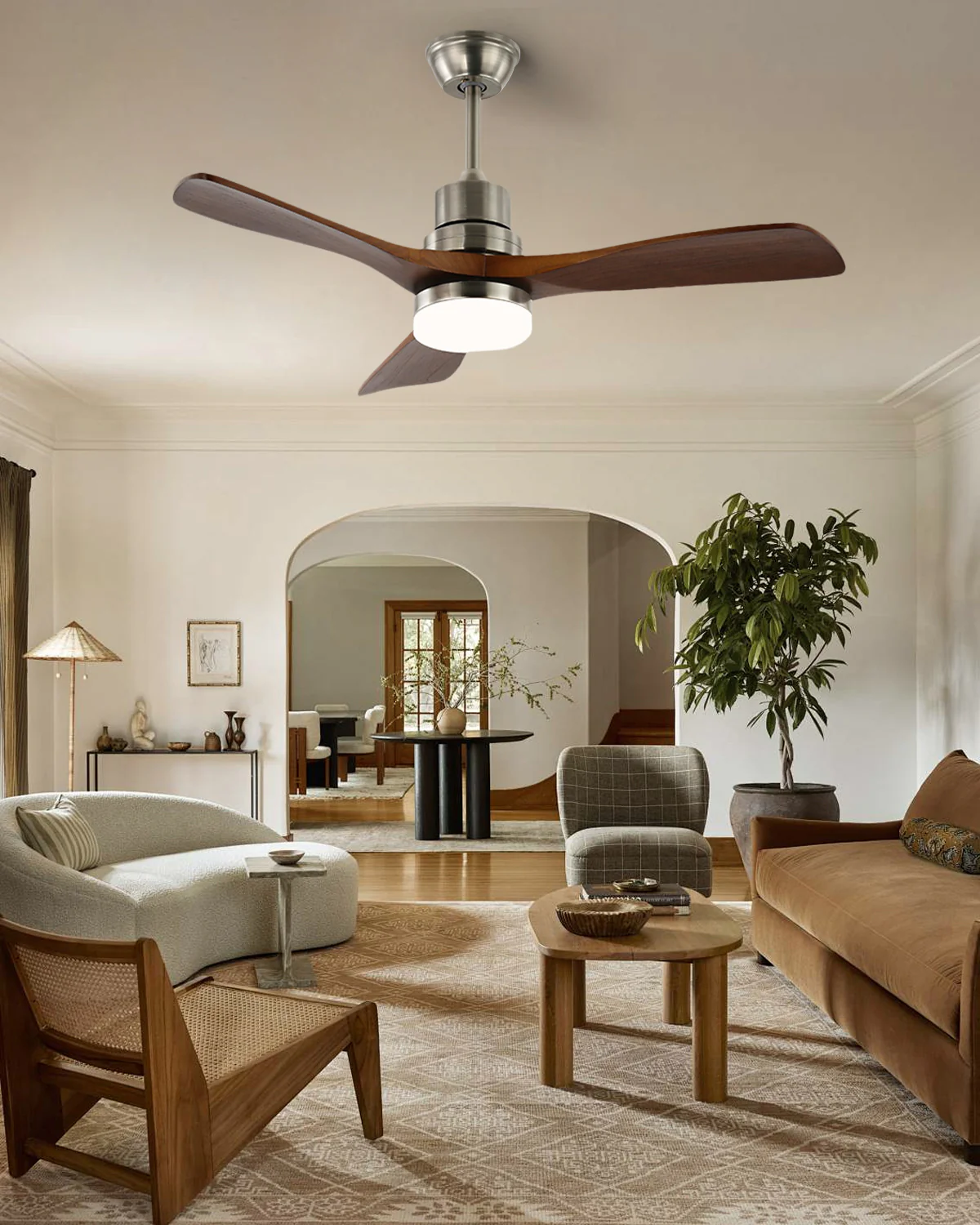 WOMO Mid Century Modern Ceiling Fan Lamp - WM5276 - Image 18