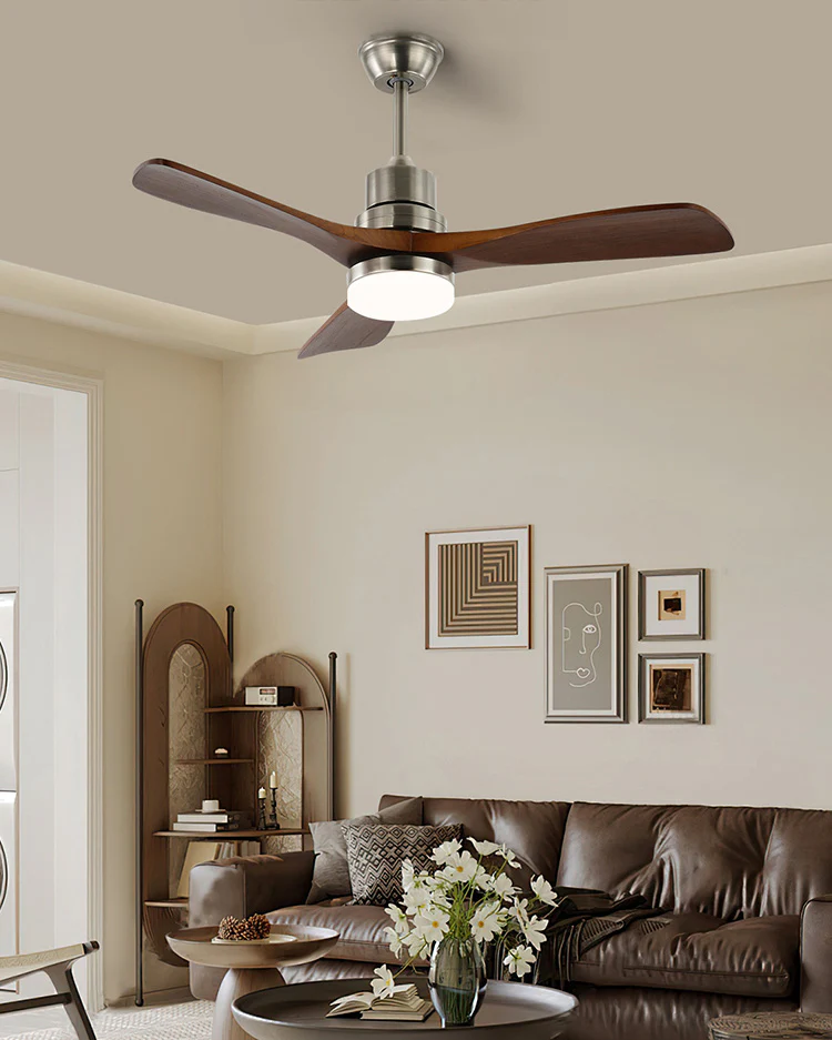WOMO Mid Century Modern Ceiling Fan Lamp - WM5276 - Image 3