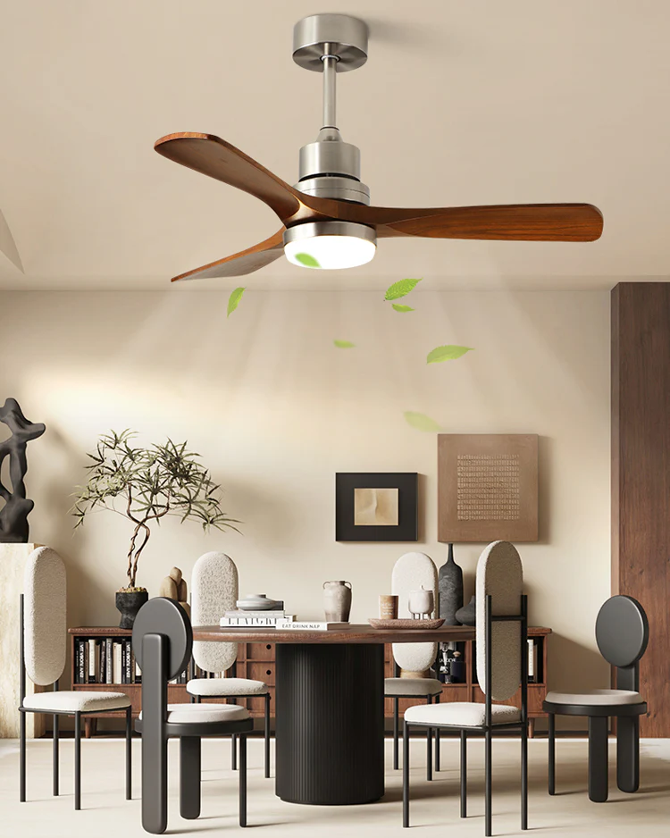 WOMO Mid Century Modern Ceiling Fan Lamp - WM5277 - Image 3