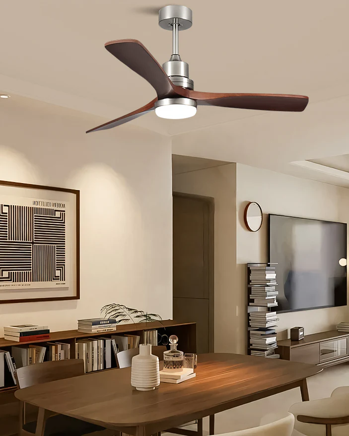 WOMO Mid Century Modern Ceiling Fan Lamp - WM5277 - Image 4