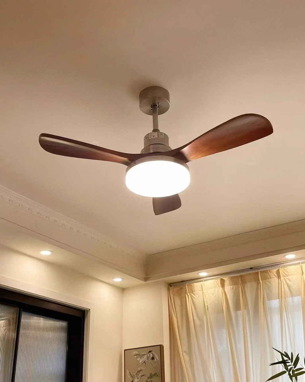 WOMO Mid Century Modern Ceiling Fan Lamp - WM5278 - Image 6