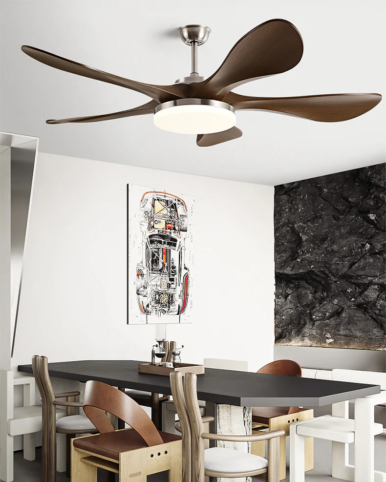 WOMO Mid Century Modern Ceiling Fan Lamp - WM5173 - Image 6