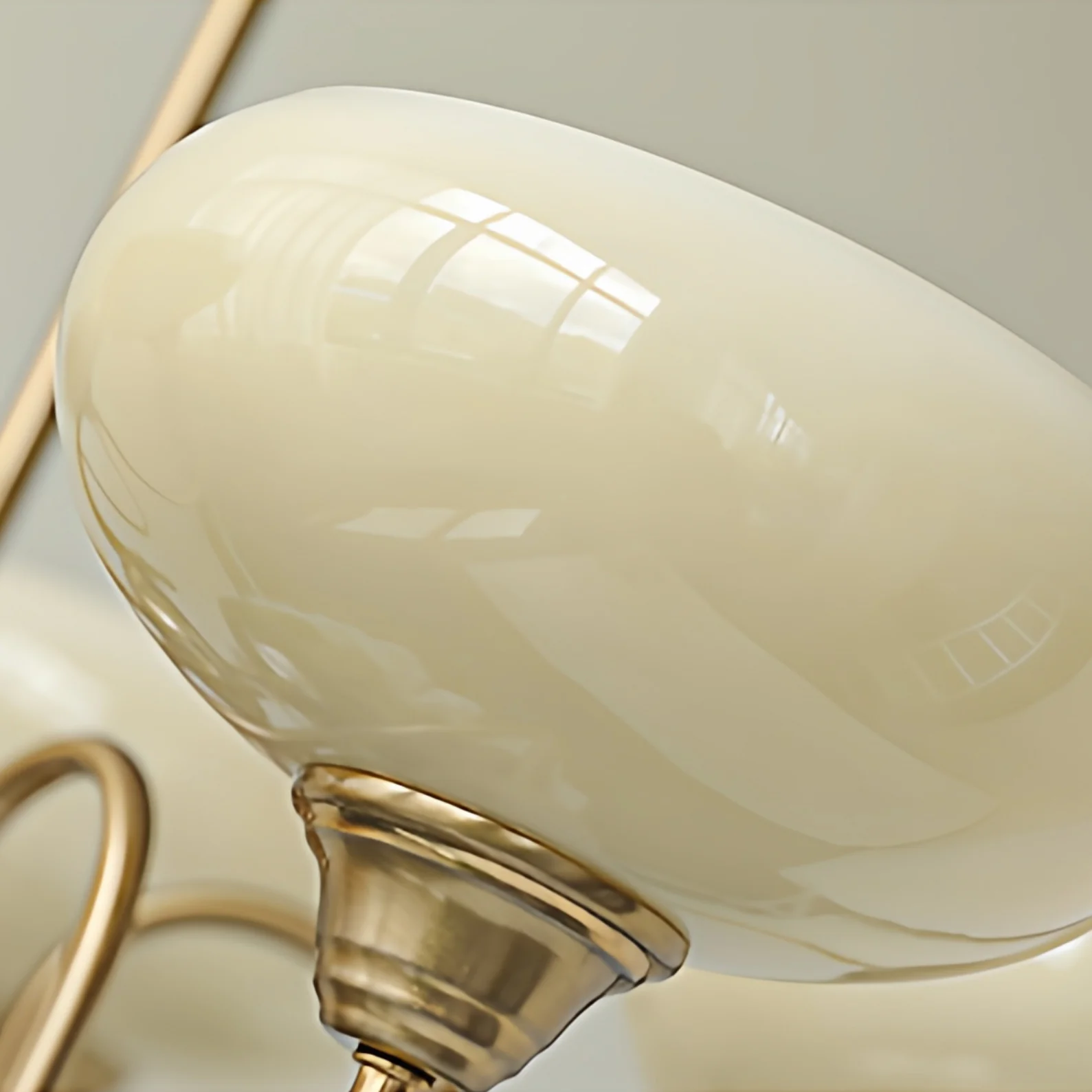 WOMO Milk Glass Arm Chandelier--WM3074 - Image 10