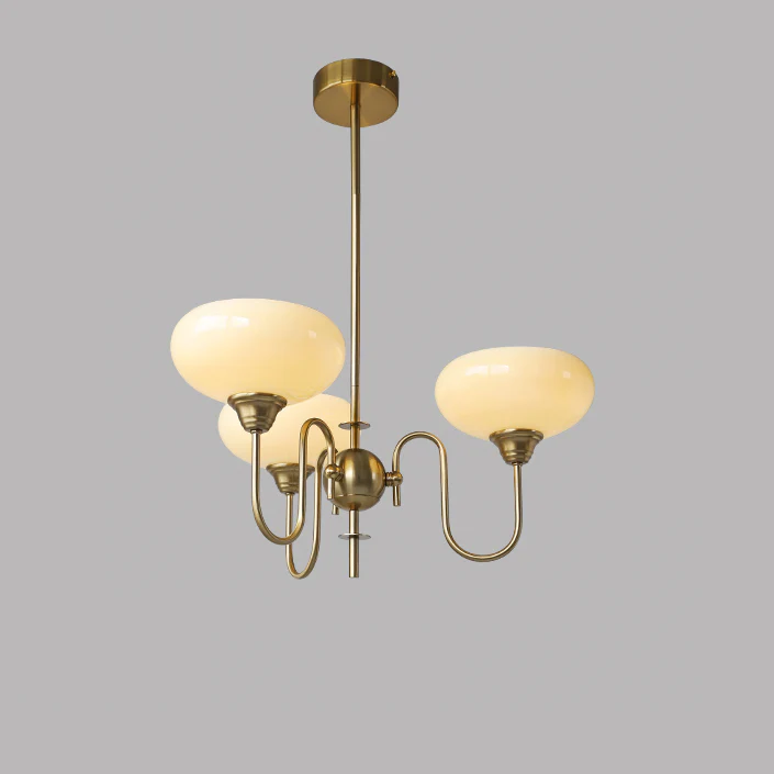 WOMO Milk Glass Arm Chandelier--WM3074 - Image 11