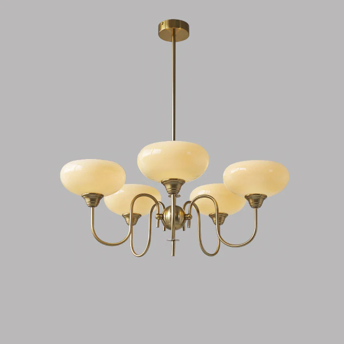 WOMO Milk Glass Arm Chandelier--WM3074 - Image 12