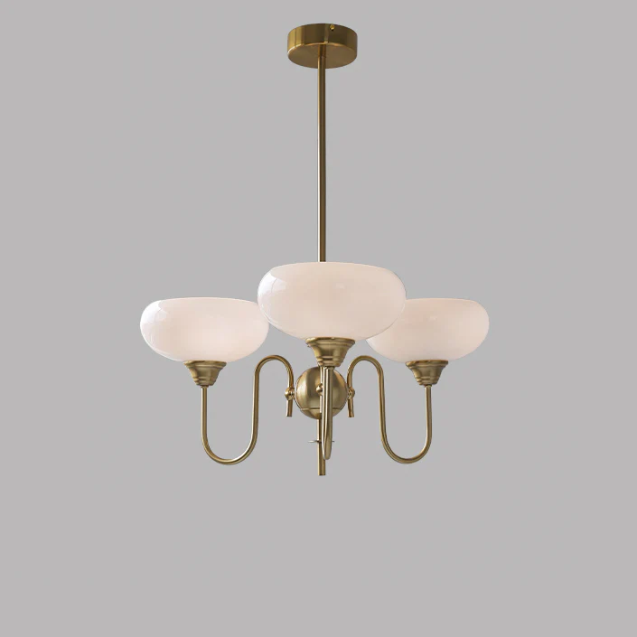 WOMO Milk Glass Arm Chandelier--WM3074 - Image 14