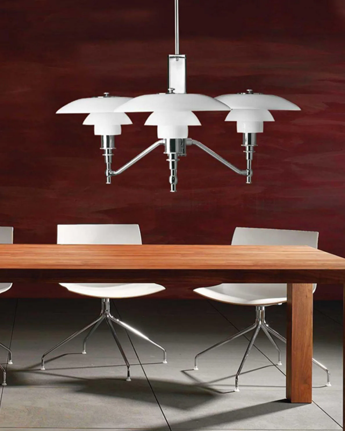 WOMO Milk Glass Shade Chandelier-WM2667 - Image 2