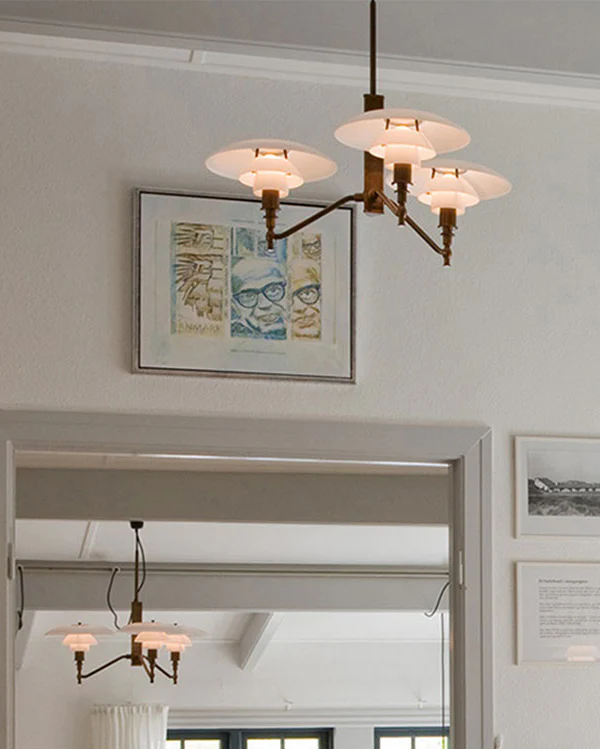 WOMO Milk Glass Shade Chandelier-WM2667 - Image 7