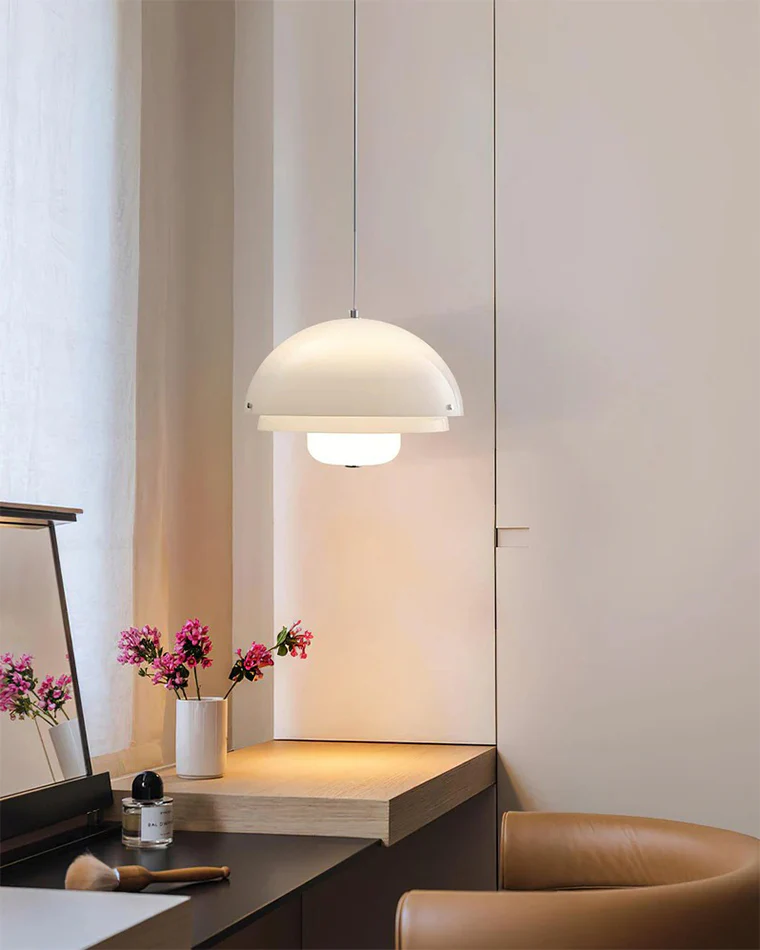 WOMO Milk Glass Dome Pendant Light-WM2786 - Image 5